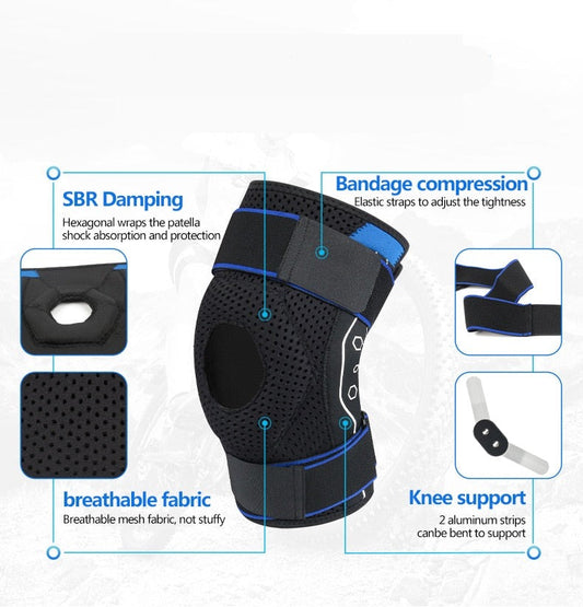Knee Brace with Side Stabilizers for Support & Stability