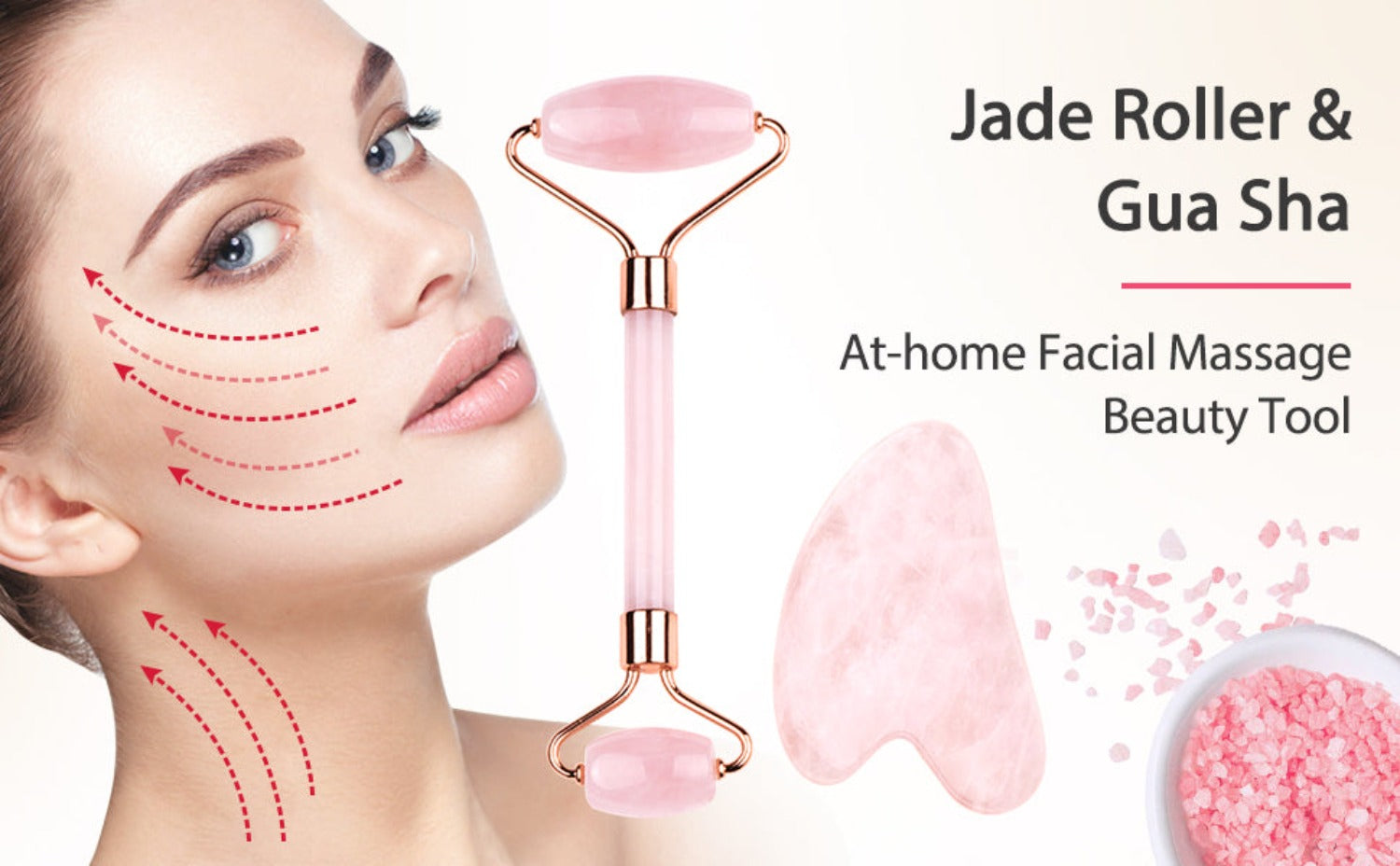 Jade Roller And Gua Sha Face Massage Roller