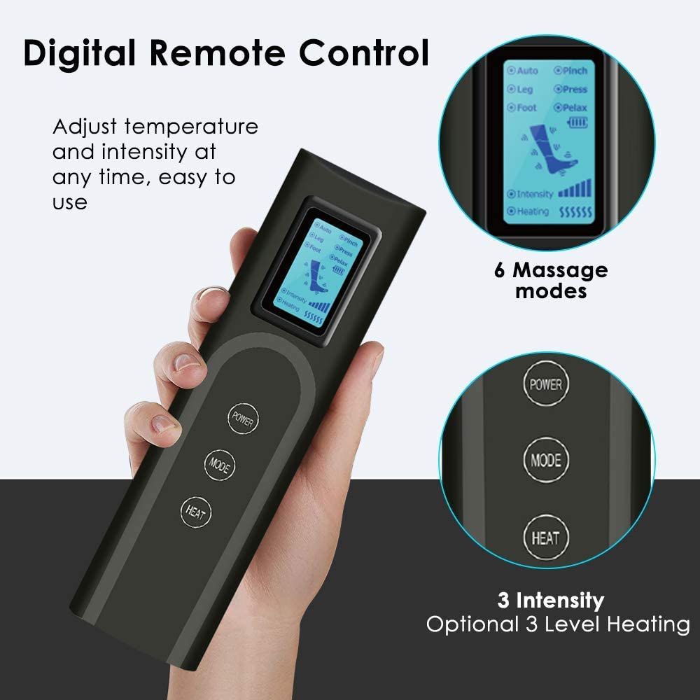 Foot & Leg Massager with Infrared Heating – Rechargeable Compression Massager