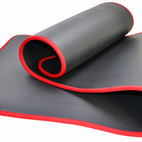 Yoga Mat 1/2 x 24 x 72 Inch Quality Comfortable Thick High Density Anti-Tear With Carrying Strap Unisex-Fitness Accessories-Fit Sports 