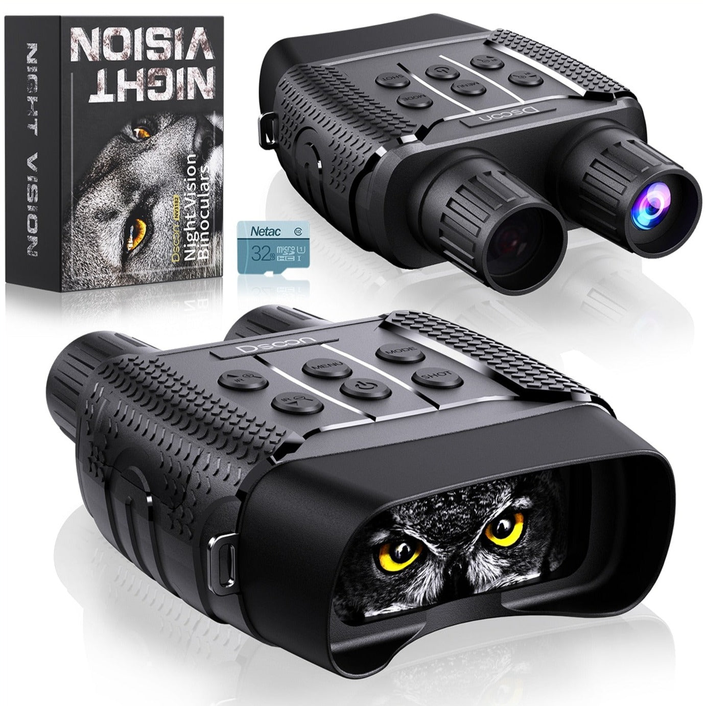 Digital Night Vision Binoculars With 32GB SD Card Viewing Up To 984ft With 2.31" LCD Screen