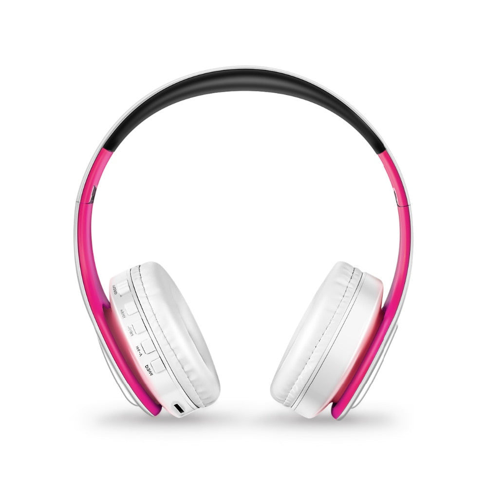 Bluetooth Headphones Wireless Headset with Microphone FM Radio MP3 Player Noise Cancelation Soft Comfortable-Bluetooth Headphones & Accessories-Fit Sports 