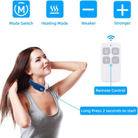 Neck Massager for Pain Relief Intelligent Neck Massage with Heat 3 Modes 15 Intensity Levels Remote Control Cordless Massager Unisex-Massage Equipment-Fit Sports 
