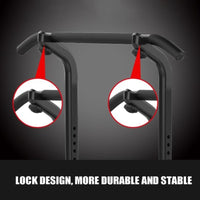 Heavy Duty Multi Function Power Station 4 in 1 Support Up To 551 Lbs With Chin Up Bar Push Up Handles Leg Raises Dips Unisex-Cardio & Exercise Equipment-Fit Sports 