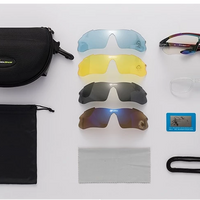 Polarized Sports Prescription Frame Sunglasses with 5 Interchangeable Lenses With UV400 Protection-Bike Accessories-Fit Sports 