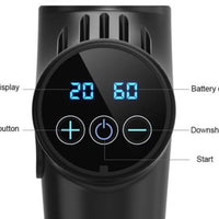 Massage Gun 30 Speeds 6 Heads Super Quiet Brushless Motor Cordless Deep Tissue Percussion Gun Portable Massager-Massage Equipment-Fit Sports 