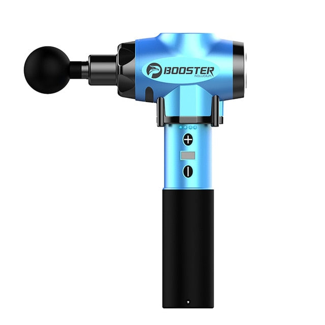 Massage Gun Booster E Percussion Deep Tissue Massage Gun Latest Noise Reduction Technology, 9 Speeds, 6 Massage Heads Carrying Case-Massage Equipment-Fit Sports 