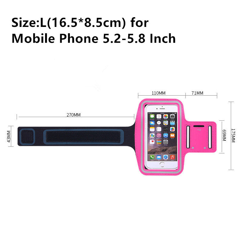 Waterproof Cellphone Armband with Key Holder Compatible with iphone 8 7 4 5 5S 5C SE 6 6S 8 Plus X XS Max XR-Bluetooth Headphones & Accessories-Fit Sports 