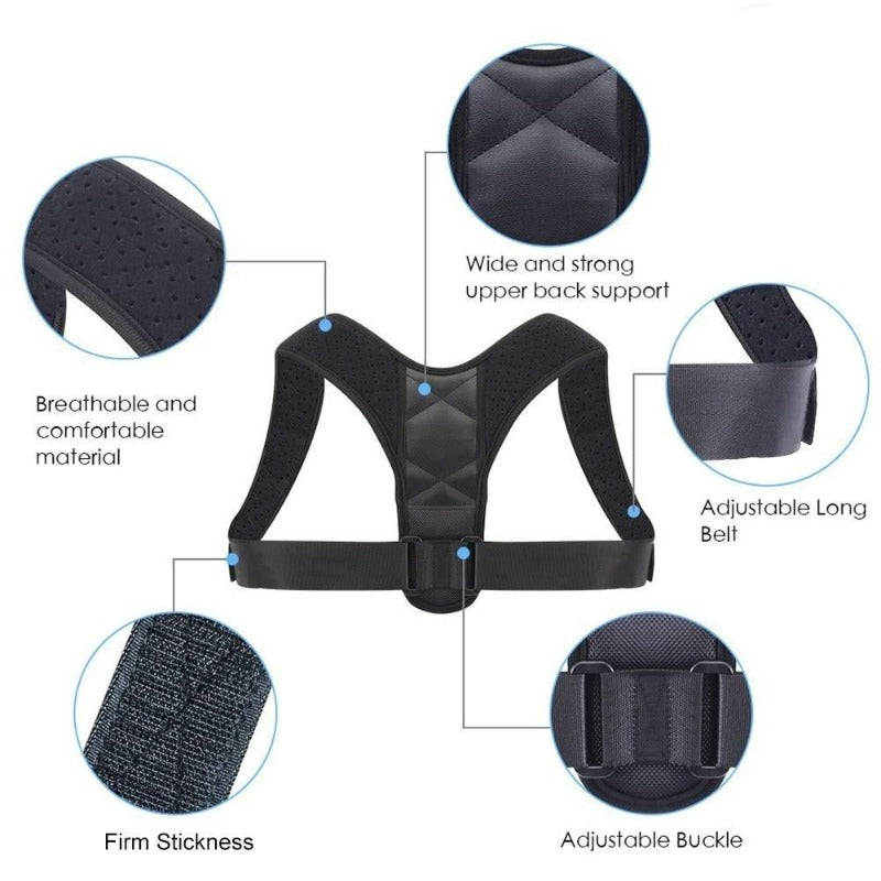Posture Corrector Back Support Shoulder Support Reduce Shoulder Pain Clavicle Support Brace Unisex-Body Support-Fit Sports 