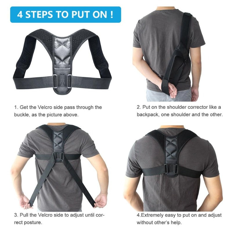 Posture Corrector Back Support Shoulder Support Reduce Shoulder Pain Clavicle Support Brace Unisex-Body Support-Fit Sports 
