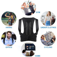 Posture Corrector Spine and Back Support Providing Pain Relief for Neck Back Shoulders Adjustable Breathable Back Brace Unisex-Body Support-Fit Sports 