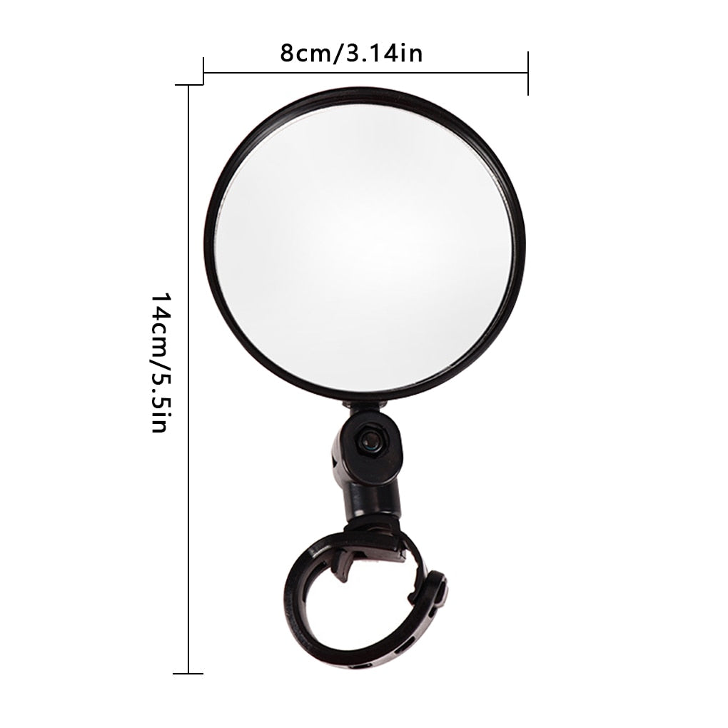 Universal Bike Mirror Easy Installation Rotate 180 Degree Fits Handle size From .59" To 1.37" Bicycle Accessories Rearview Mirror-Bike Accessories-Fit Sports 