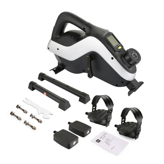 Mini Exercise Bike LCD Display Dual Pedal 8 Levels Portable Leg Trainer