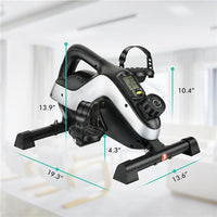 Mini Exercise Bike LCD Display Dual Pedal 8 Levels Portable Leg Trainer