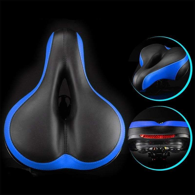 Most Comfortable Bike Seat With Memory Foam Waterproof Bike Saddle Universal Fit Shock Absorbing Including Reflective Band Unisex-Bike Accessories-Fit Sports 