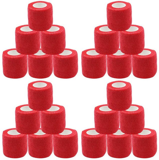 24 Pack Self Adherent Bandage Wrap 2 Inches X 5 Yards Bandage Tape First Aid Tape Self Adhesive Athletic Sports Bandage-Fitness Accessories-Fit Sports 