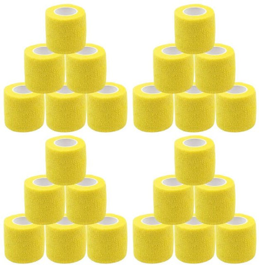 24 Pack Self Adherent Bandage Wrap 2 Inches X 5 Yards Bandage Tape First Aid Tape Self Adhesive Athletic Sports Bandage-Fitness Accessories-Fit Sports 
