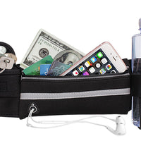 Slim Running Belt Fanny Pack Waist Pack Bag for Hiking Cycling Workouts Jogging Travelling Money Phone Holder for Running