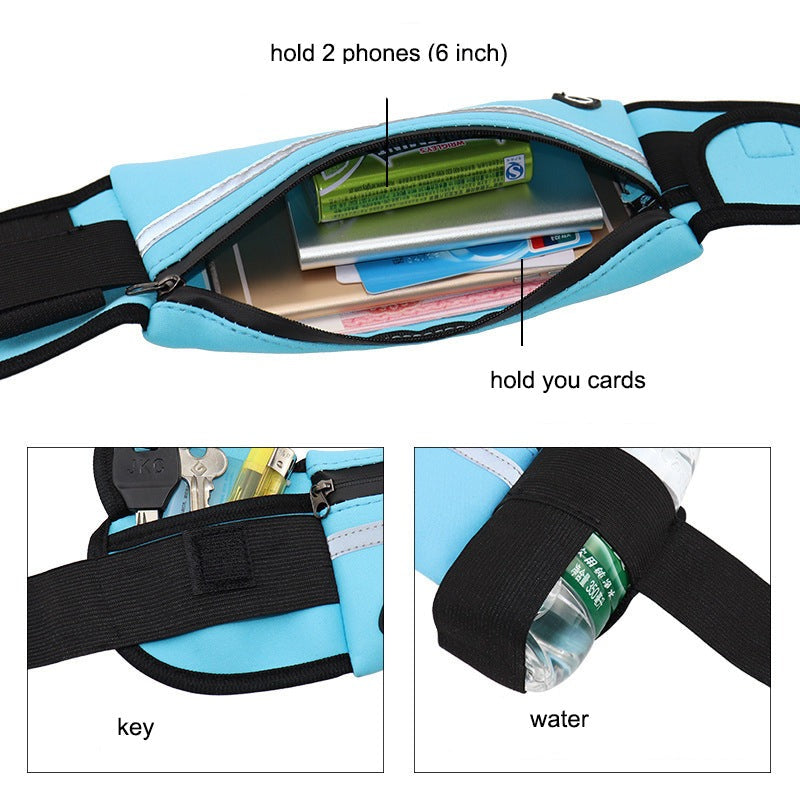 Slim Running Belt Fanny Pack Waist Pack Bag for Hiking Cycling Workouts Jogging Travelling Money Phone Holder for Running