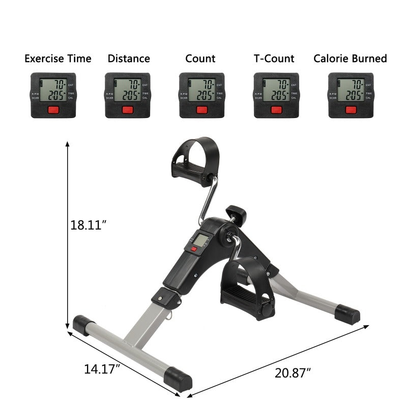 Portable Under Desk Mini Stationary Fitness Bike Indoor Exercise Pedal Bike for Arms Legs