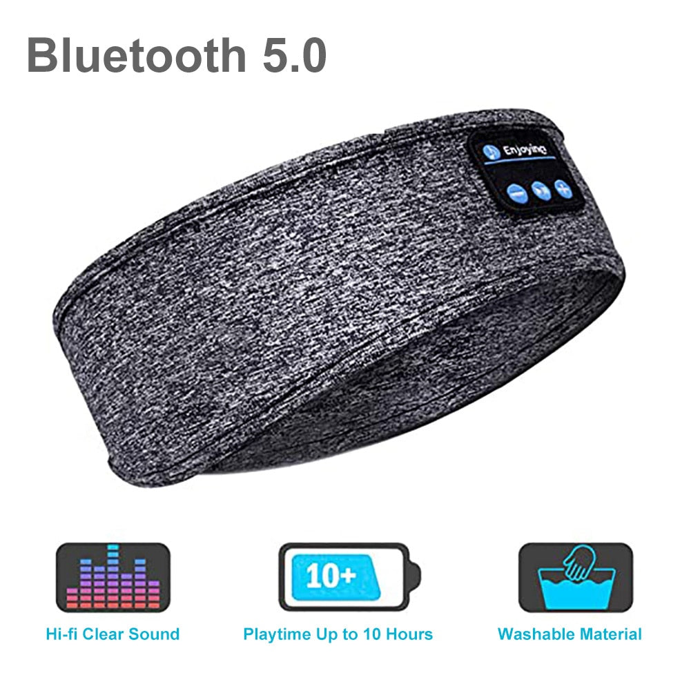 Soft Comfortable Sleeping Headband Bluetooth Eye Mask Wireless Bluetooth 5.0 Music Travel Handsfree Sleeping Mask Mp3 Headset