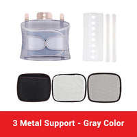 Back Support Belt with 3 Metal Support Stays – Adjustable Lumbar Wrap