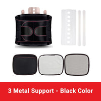 Back Support Belt with 3 Metal Support Stays – Adjustable Lumbar Wrap