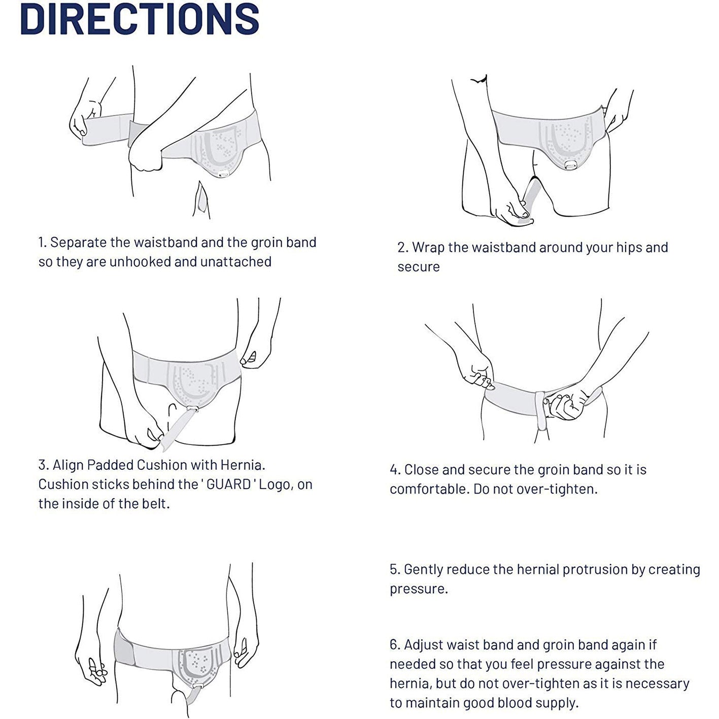 Adjustable Groin Support Belt for Left or Right Side Comfort