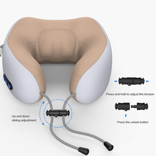 U-Shaped Neck Massage Pillow for Relaxation & Comfort