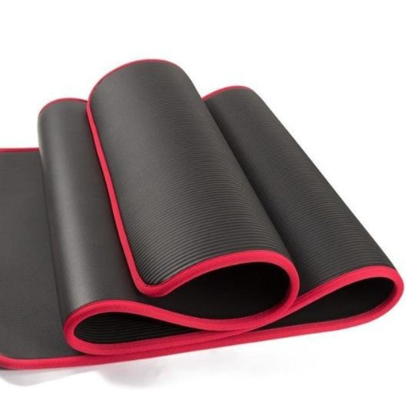 Yoga Mat 1/2 x 24 x 72 Inch Quality Comfortable Thick High Density Anti-Tear With Carrying Strap Unisex-Fitness Accessories-Fit Sports 