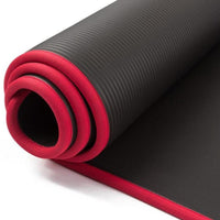 Yoga Mat 1/2 x 24 x 72 Inch Quality Comfortable Thick High Density Anti-Tear With Carrying Strap Unisex-Fitness Accessories-Fit Sports 