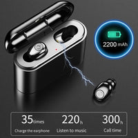 Wireless Earbuds 5D Stereo X8 Bluetooth Earphones Mini TWS Waterproof Headfrees with 2200mAh Power Bank Earphones-Bluetooth Headphones & Accessories-Fit Sports 