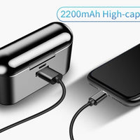 Wireless Earbuds 5D Stereo X8 Bluetooth Earphones Mini TWS Waterproof Headfrees with 2200mAh Power Bank Earphones-Bluetooth Headphones & Accessories-Fit Sports 