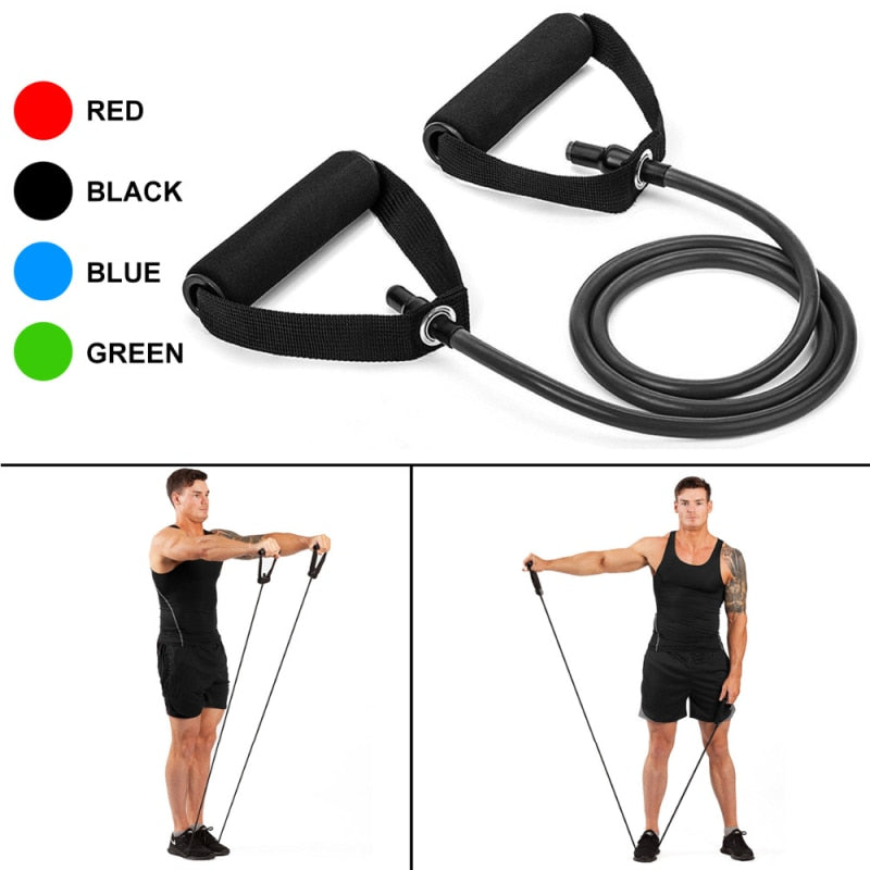Resistance Tubes - 120cm Resistance Bands, Fitness Workout Exercise Tubes, Premium Quality Rubber Latex-Fitness Accessories-Fit Sports 