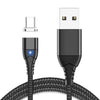 USB Magnetic Braided Charging Cable, Micro USB Type C For iPhone Lighting Cable 1M 3A Fast Charging Wire Type-C-Bluetooth Headphones & Accessories-Fit Sports 