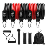 Resistance Bands 11 Piece Resistance Band Set Latex Bands With Carabiners Great For Home Workouts Fitness Training