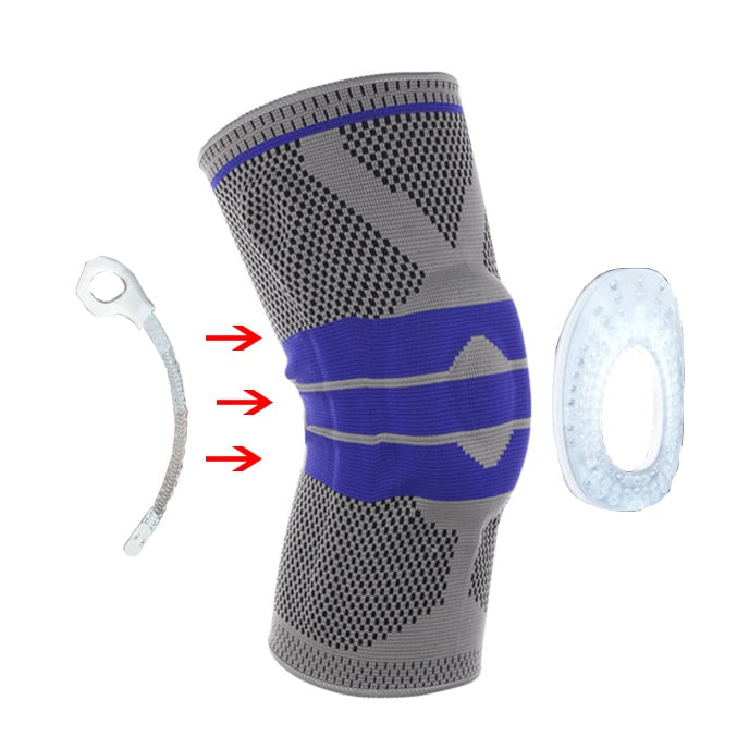Knee Brace Knee Compression Sleeve With Gel Pads And Side Stabilizers For Running Meniscus Tear ACL Arthritis Joint Pain Relief Unisex-Body Support-Fit Sports 
