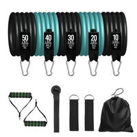 Resistance Bands 11 Piece Resistance Band Set Latex Bands With Carabiners Great For Home Workouts Fitness Training