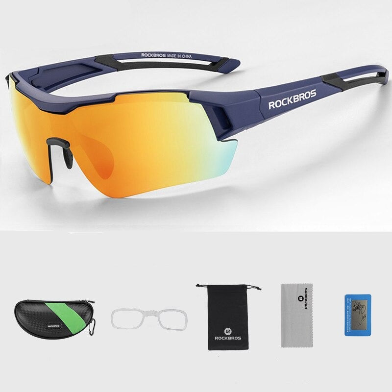 Polarized Sunglasses UV400 Protection Includes Prescription Frame for Cycling and Sports