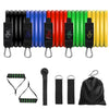 Load image into Gallery viewer, Resistance Bands 11 Piece Resistance Band Set Latex Bands With Carabiners Great For Home Workouts Fitness Training